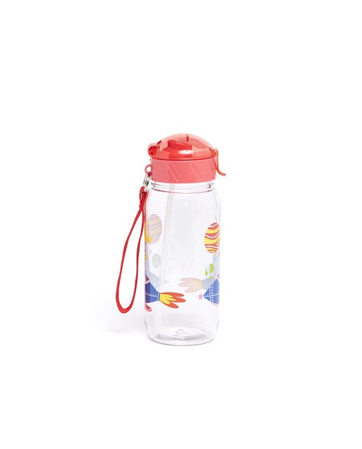 Garrafa para crianças nave espacial com personagem Kids girafa Draeger Salmão-2
