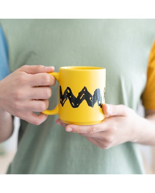 Caneca Snoopy charlie brown Erik amarelo Amarelo / Preto-5