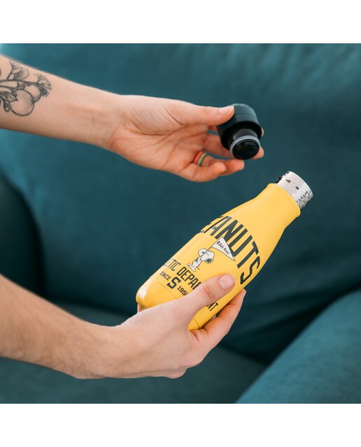 Garrafa metalica hot&cold 260ml Snoopy Erik amarelo Amarelo / Verde-4