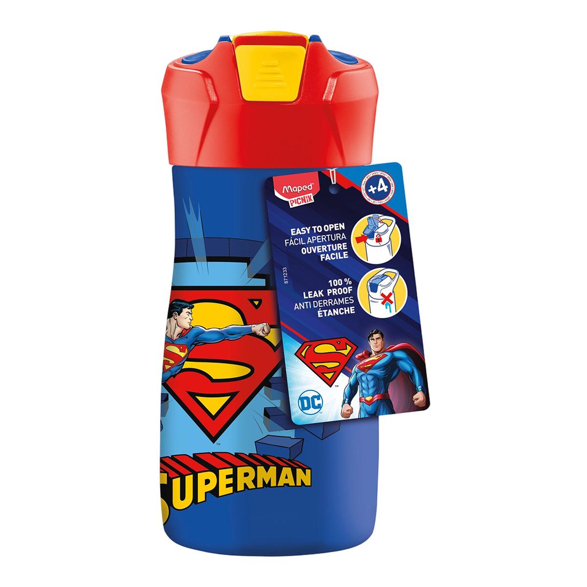 Imagen 0 de Botella inoxidable 430 ml Superman Maped color rojo, azúl y amarillo