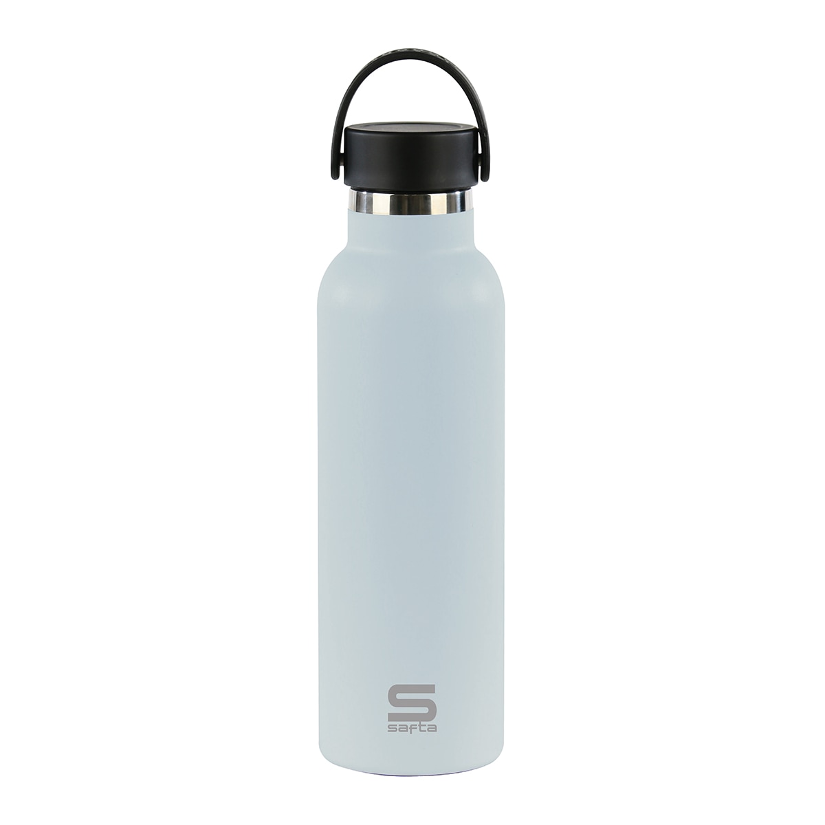 Imagem 0 de Garrafa Termo com Exterior em Borracha 600 ml Safta Azul Gelo