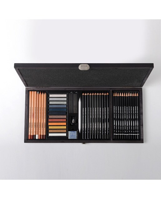 Caja de madera 47 unidades set de dibujo Lyra 2