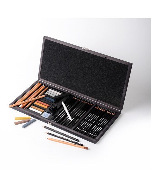 Caja de madera 47 unidades set de dibujo Lyra 4