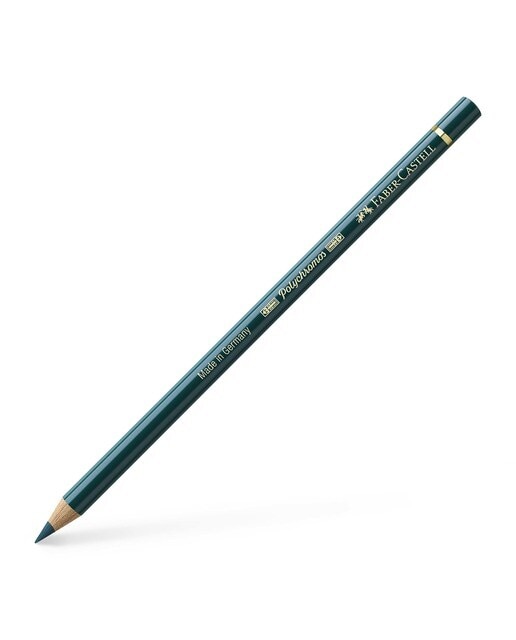Lápiz de color Polychromos extraordinaria calidad Faber-Castell verde de cobalto oscuro Verde-1