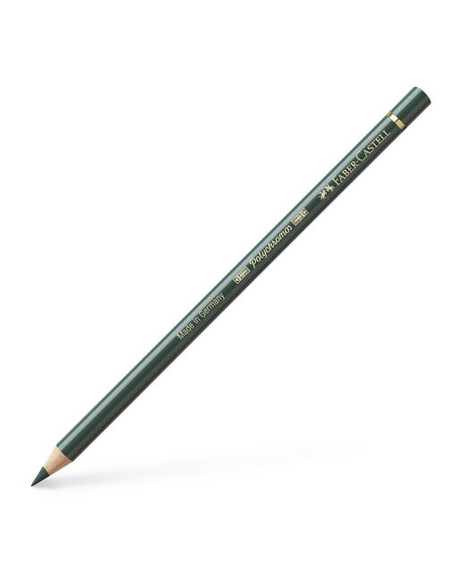 Lápiz de color Polychromos extraordinaria calidad Faber-Castell verde enebro Verde-1