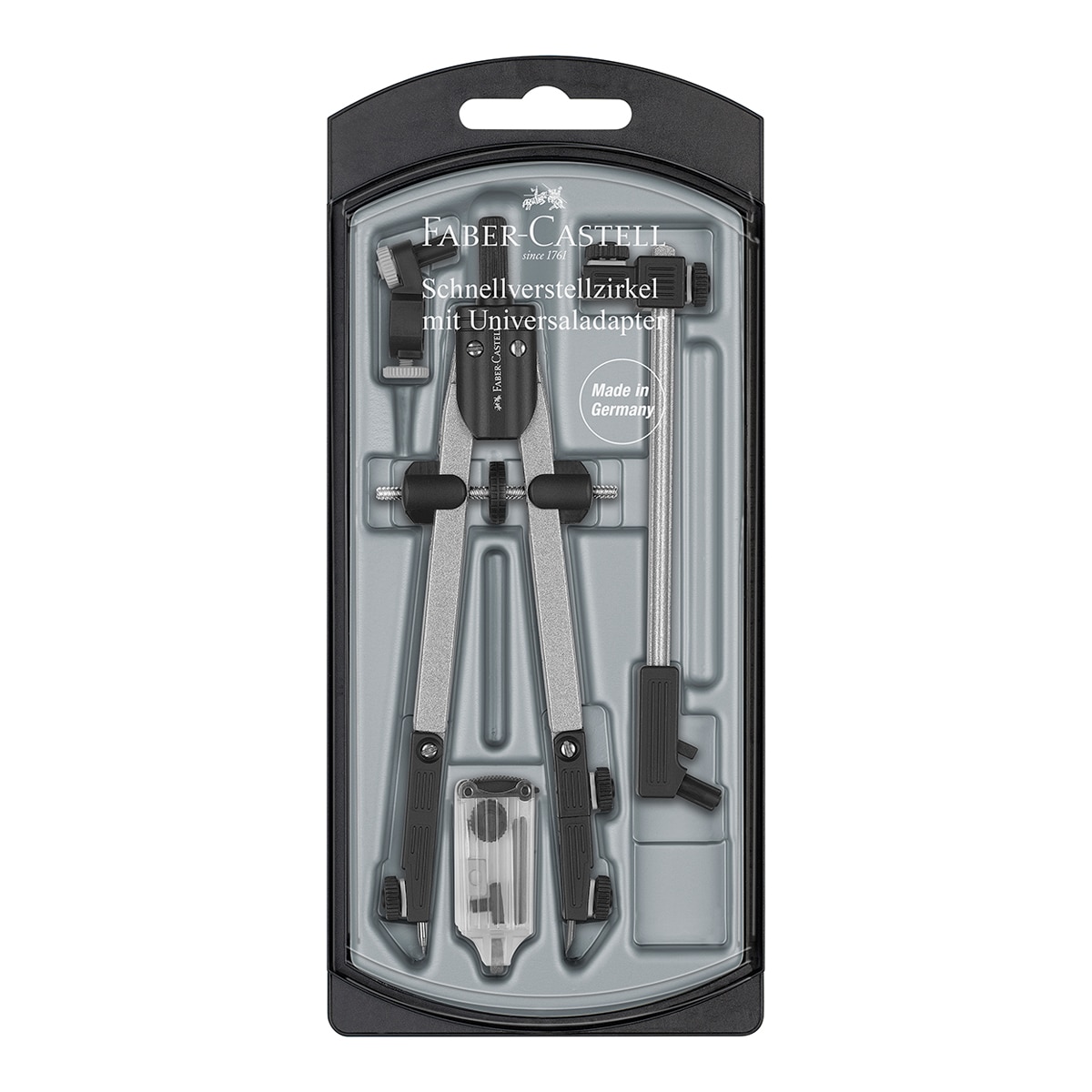 Imagen 0 de Caja de compás-bigotera escolar gigante Faber-Castell