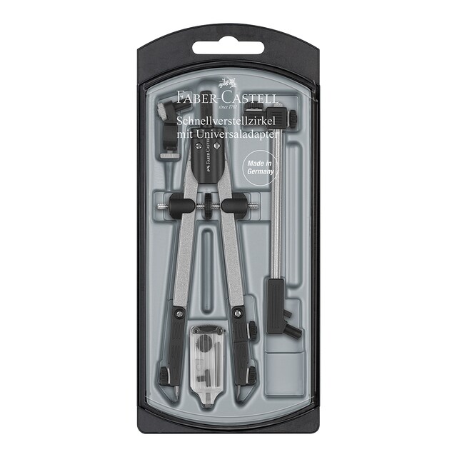 Imagen 0 de Estuche compás-bigotera escolar gigante Faber-Castell