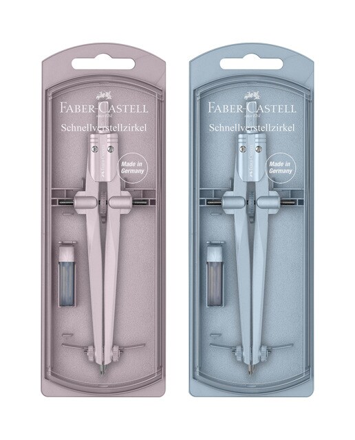 Compasso de ajuste rápido com duas pernas fixas vapor 2024 Faber-Castell Multicolor-1