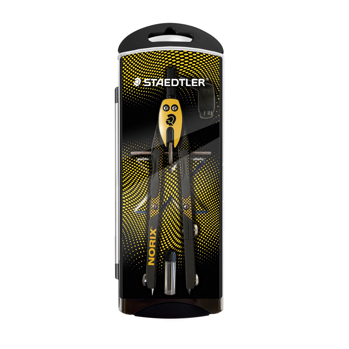 Imagen 0 de Compás Norixmetálico, diámetro del círculo 350 mm y patas articuladas STAEDTLER  amarillo