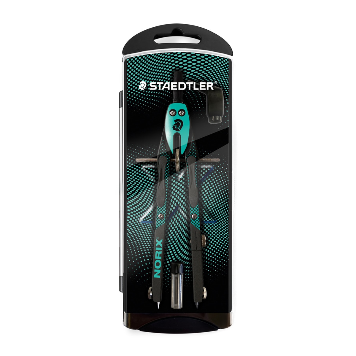 Imagen 0 de Compás Norixmetálico, diámetro del círculo 350 mm y patas articuladas STAEDTLER  verde