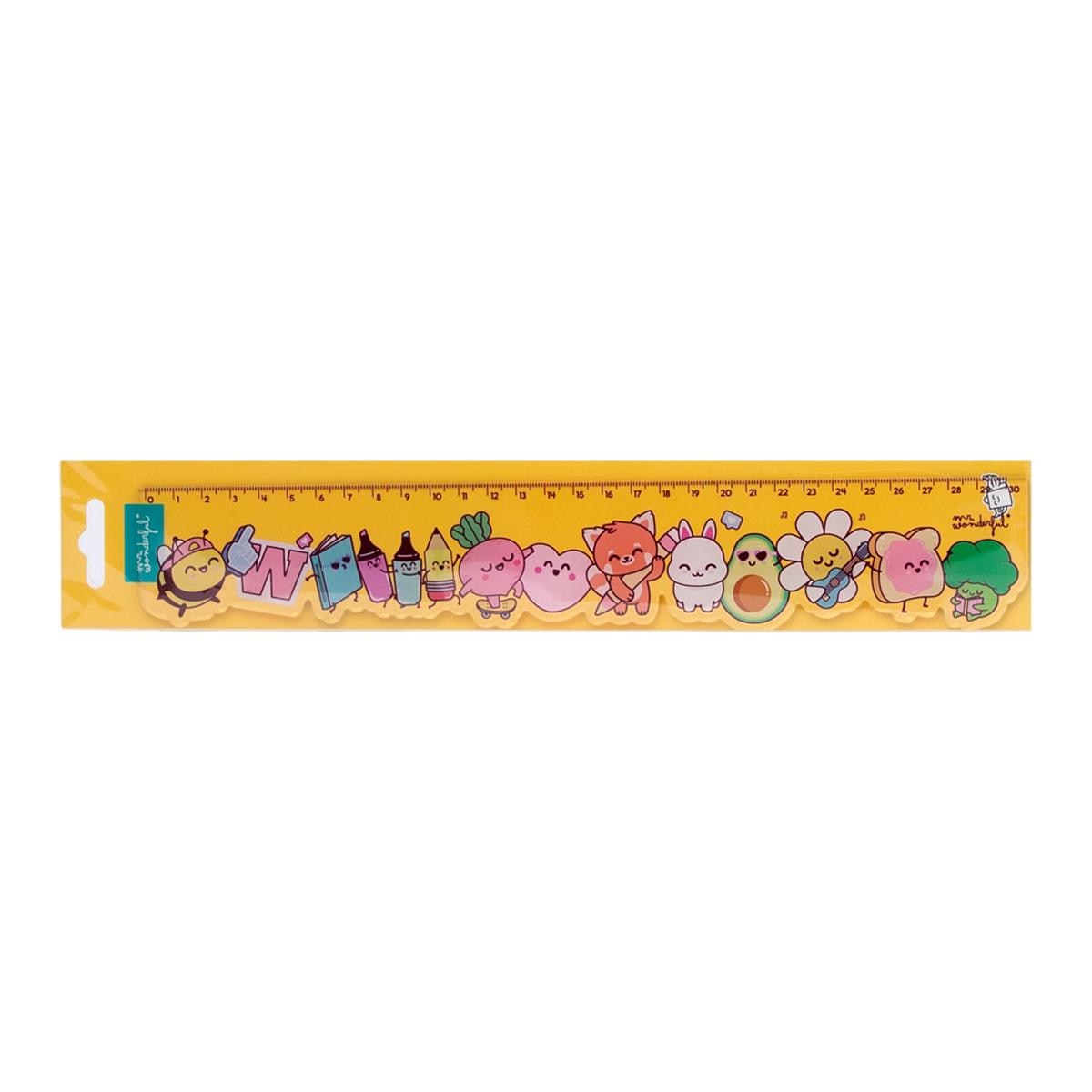Regla de 30cm transparente Mr Wonderful Wonder Comic Multicolor-3