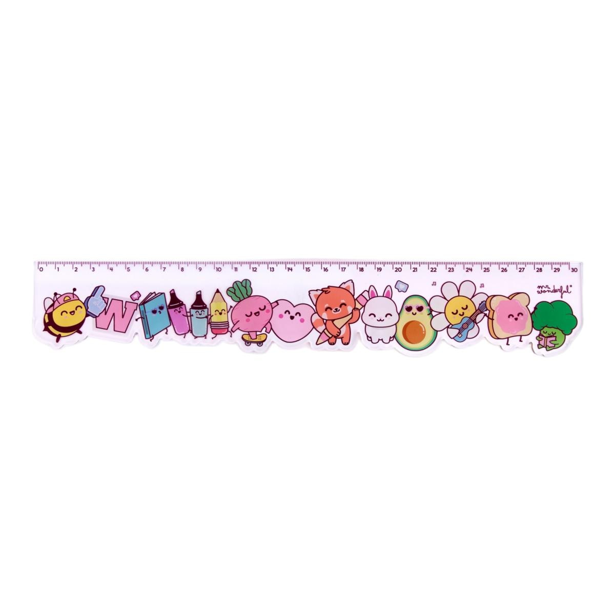 Regla de 30cm transparente Mr Wonderful Wonder Comic Multicolor-4