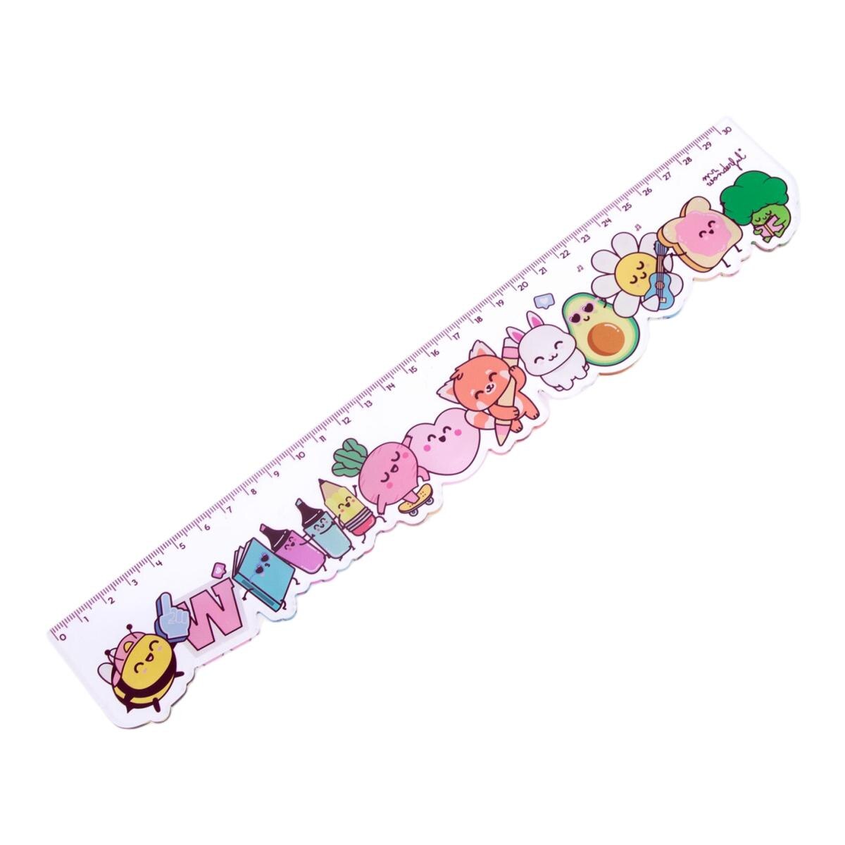 Regla de 30cm transparente Mr Wonderful Wonder Comic Multicolor-5