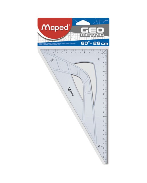 Imagem 0 de Esquadro de 26 cm Ergonómico Geometric Maped transparente