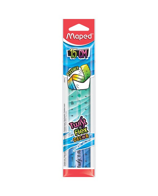Imagen 0 de Regla flexible patrones 15 cm Twistnflex Maped multicolor