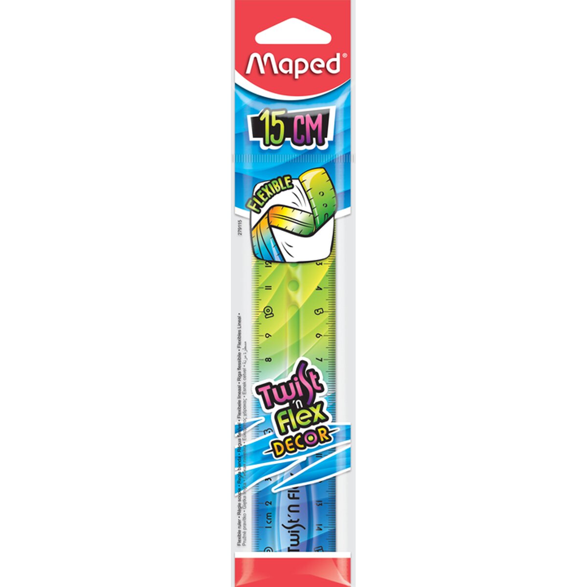 Regla flexible patrones 15 cm Twistnflex Maped multicolor Multicolor-2