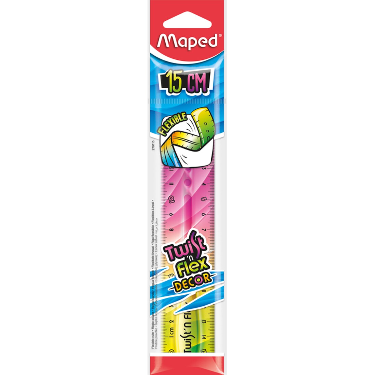 Regla flexible patrones 15 cm Twistnflex Maped multicolor Multicolor-3