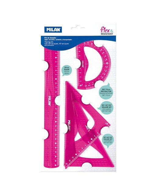 Kit de trazado flexible Flex&Resistant MILAN rosa translúcido