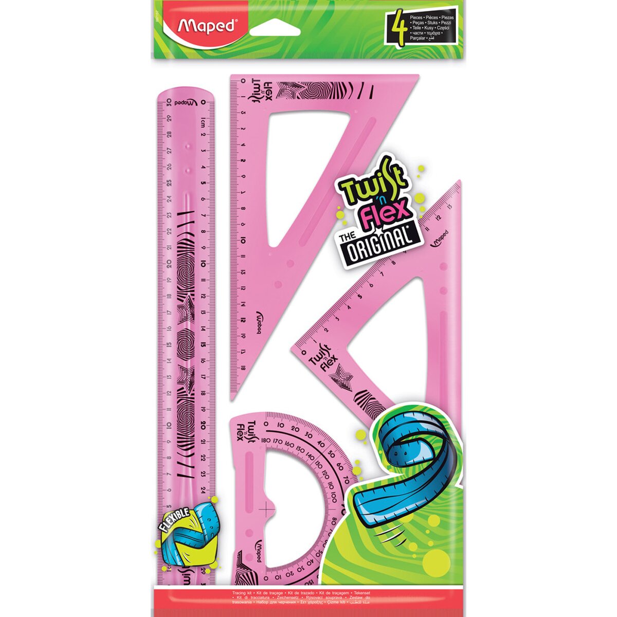 Maxi Kit 4 piezas Reglas Flexibles Twist'n Maped 2