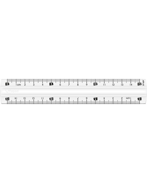 Regla flexible irrompible 15 cm Study Maped transparente Transparente-2