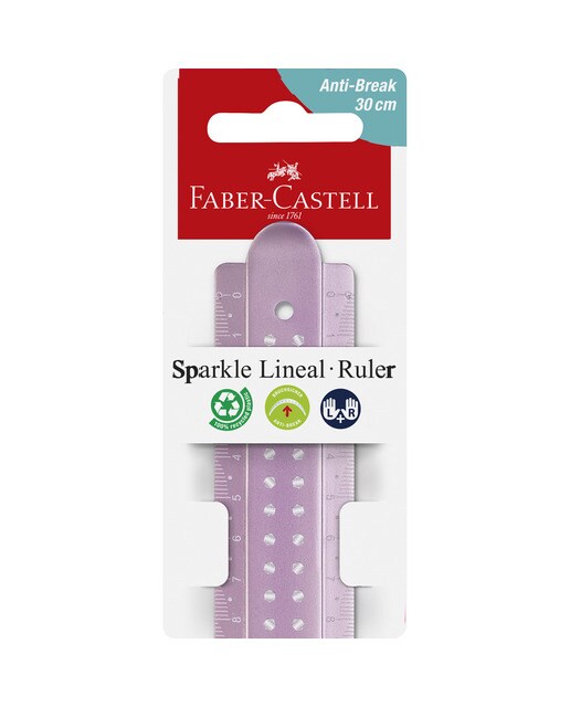 Regla 30 cms sparkle Faber-Castell colores surtidos Surtido-4