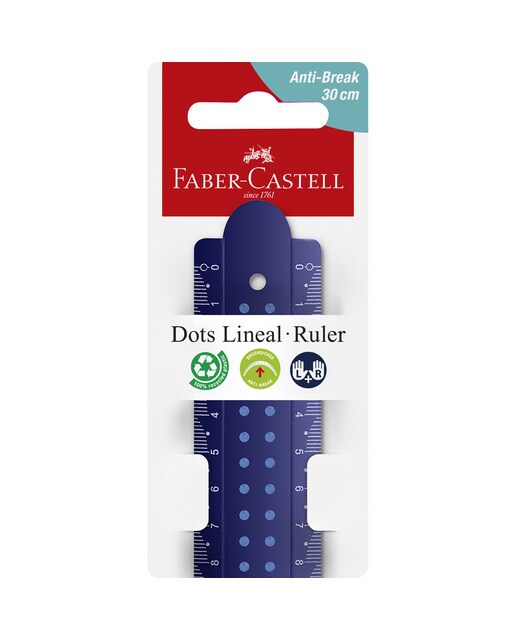 Regla 30 cms dots Faber-Castell colores surtidos Surtido-3