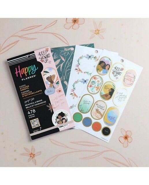 Conjunto de 30 folhas de autocolantes beautiful & brave Happy Planner multicolor 4