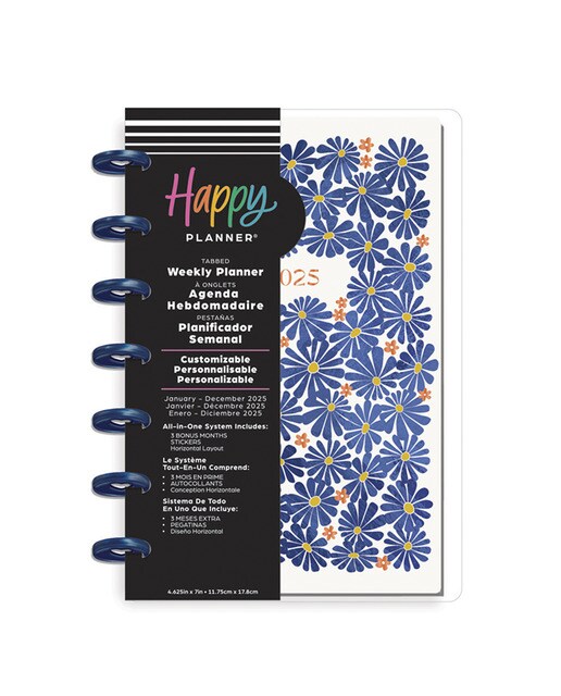 Imagem 0 de Agenda 2025 Hues of Blues 12 meses Happy Planner Mini multicolor