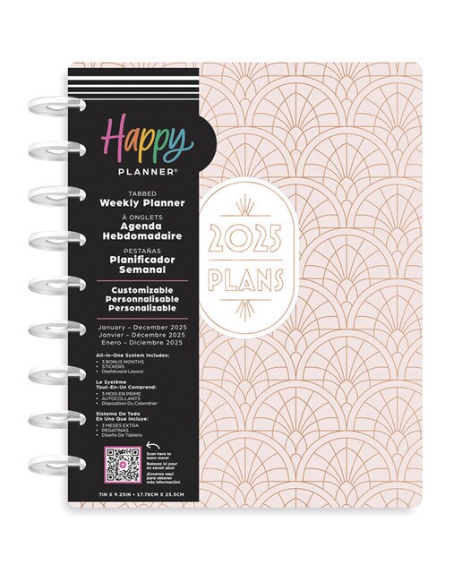 Bloco de Notas Delicate Deco 60 folhas Happy Planner Classic multicolor 1