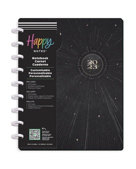 Imagem 0 de Bloco de Notas Linear Galaxy 60 folhas Happy Planner Classic multicolor