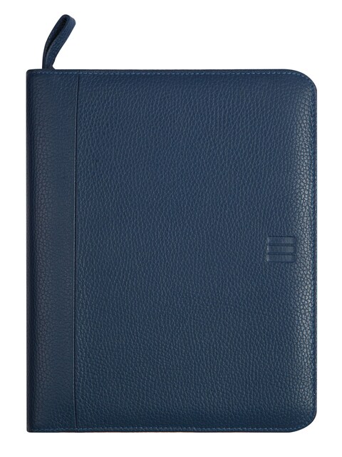 Imagen 0 de Agenda anillas año 2026 Open Cremallera Piel Andrea 1000-155x215 mm Semana Vista Vertical Finocam azul castellano