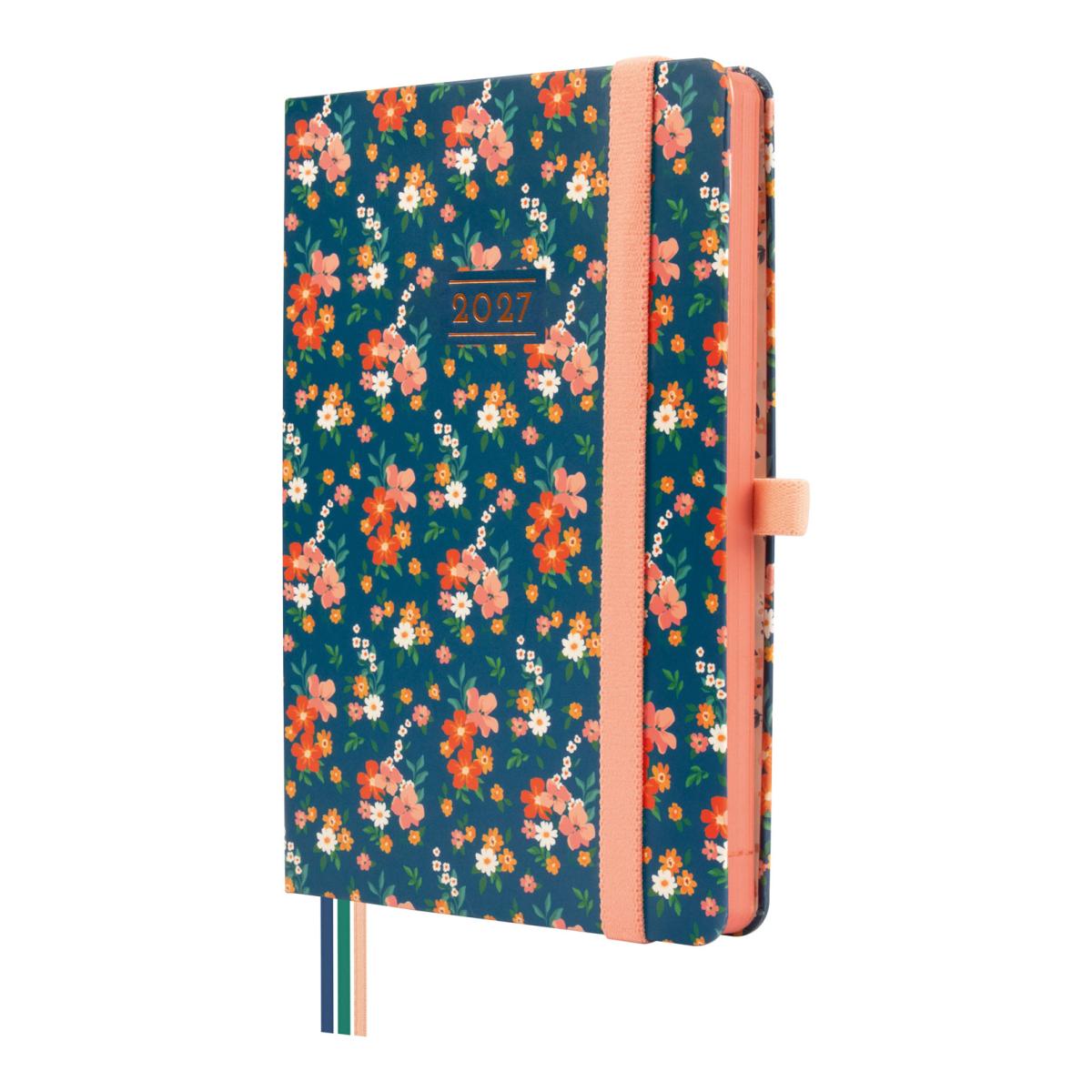 Imagem 0 de Agenda Encadernada 2027 Mínimal Design M4-118x168 mm Semanal Horizontal Flora Finocam Multicolor Multilingue