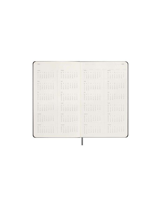 Agenda Large Sem Data Vista Semanal Capa Dura Inglês - Preto 2