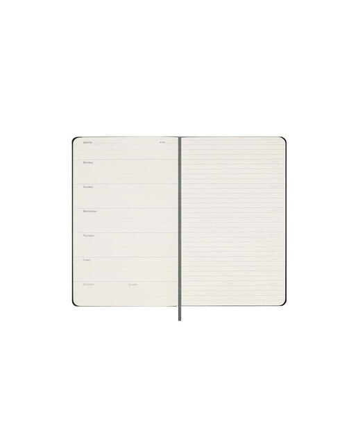 Agenda Large Sem Data Vista Semanal Capa Dura Inglês - Preto 6
