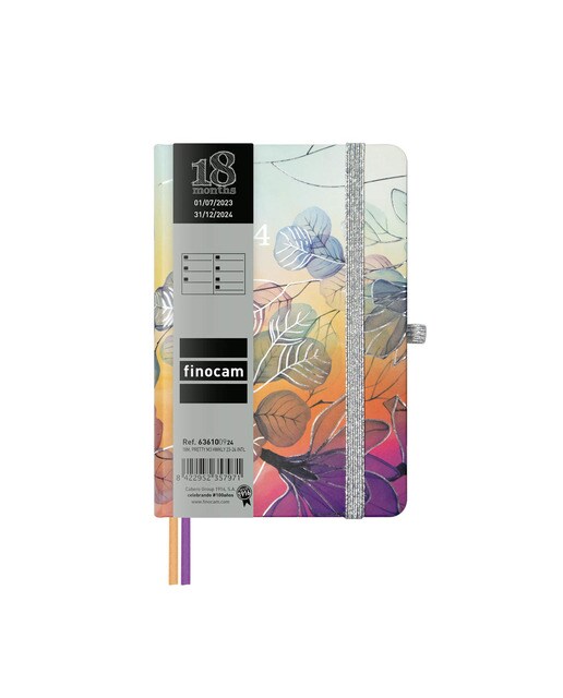 Imagem 0 de Agenda Minimalista Vista Semanal Horizontal 18 Meses Julho 2023-Dezembro 2024 Pretty Multilingue - M3 100x150 cm