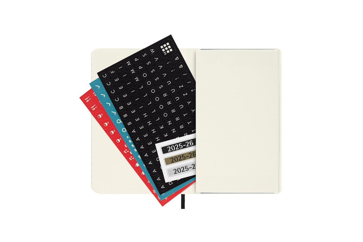 Agenda pocket de julho 2025 a dezembro 2026 semana vista capa mole Moleskine preto em inglês Preto-6