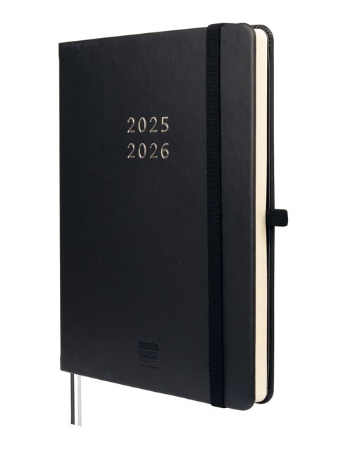 Imagen 0 de Agenda 18 meses julio 2025-diciembre 2026 Mínimal M5-140x190 mm semana vista horizontal Finocam negro internacional multilingüe