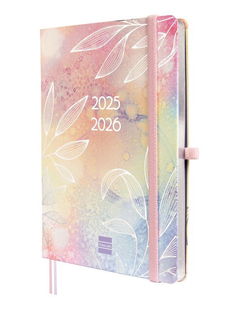 Imagen 0 de Agenda 18 meses julio 2025-diciembre 2026 Mínimal M5-140x190 mm semana vista horizontal Pretty Finocam internacional multilingüe