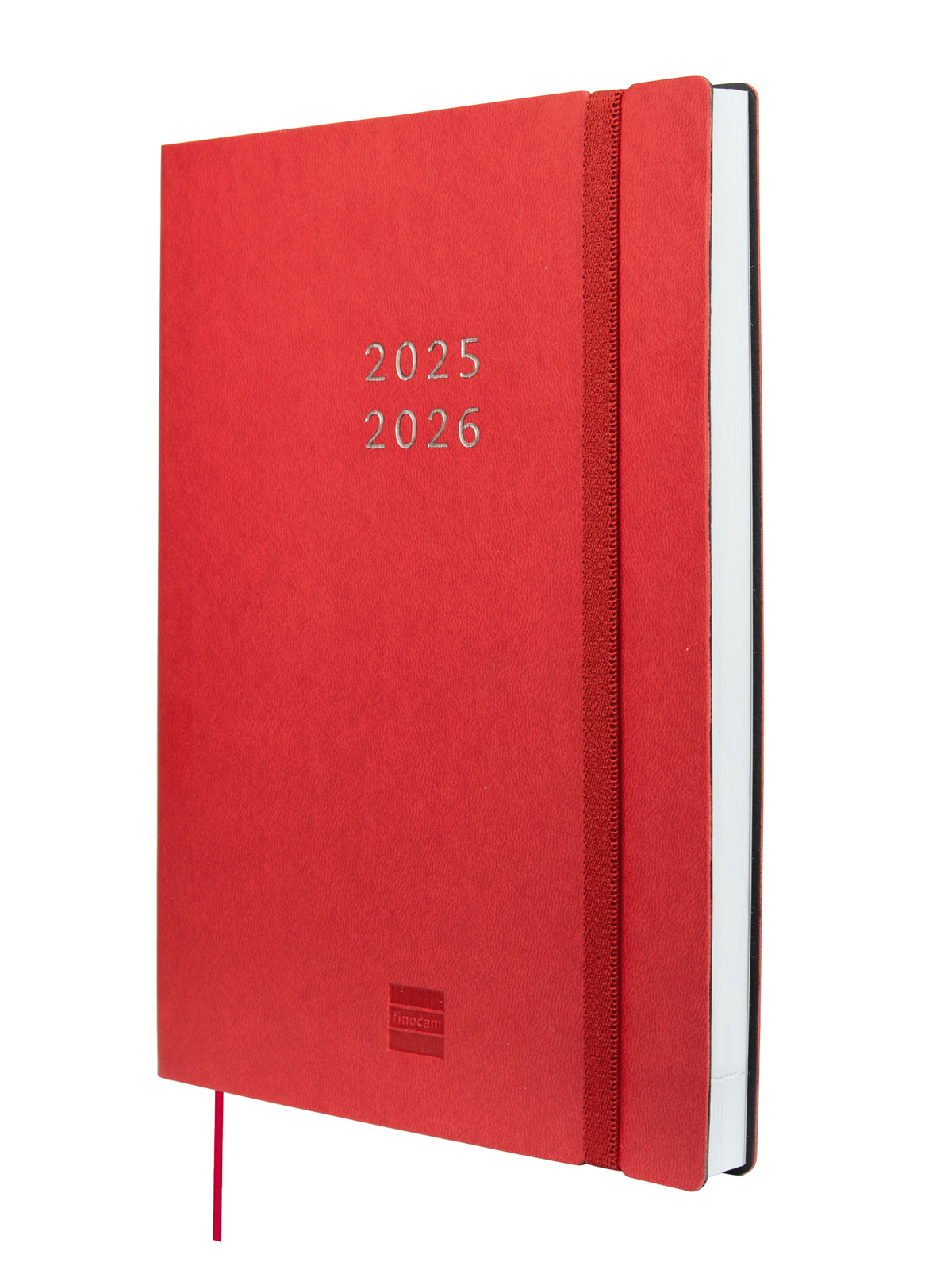 Agenda 18 meses julio 2025-diciembre 2026 Mara Y10-140x204 mm semana vista vertical Finocam rojo internacional multilingüe Rojo-1