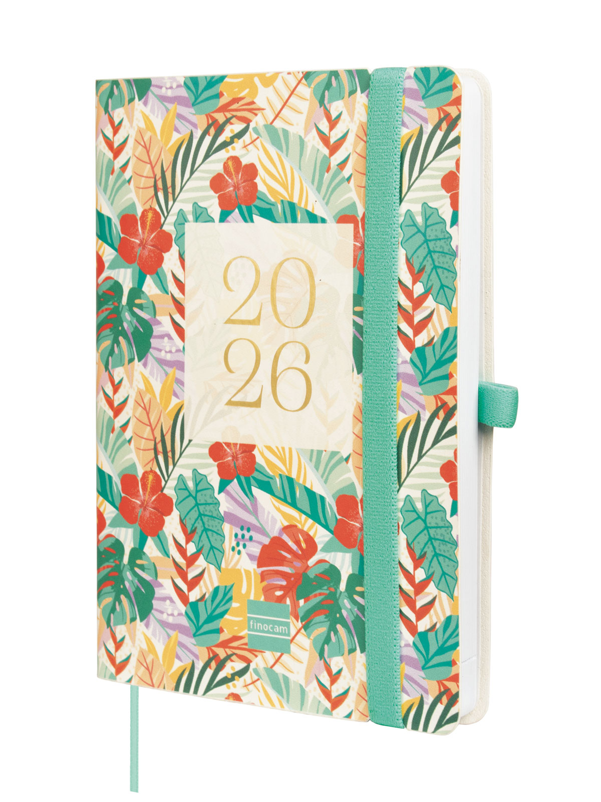 Imagen 0 de Agenda 16 meses septiembre 2025-diciembre 2026 Capri F4-118x168 mm semana vista horizontal Jungla Finocam