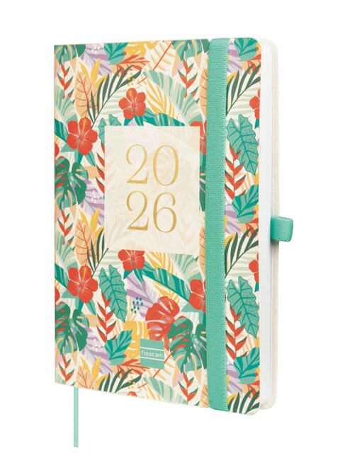 Imagen 0 de Agenda 16 meses septiembre 2025-diciembre 2026 Capri F4-118x168 mm semana vista horizontal Jungla Finocam