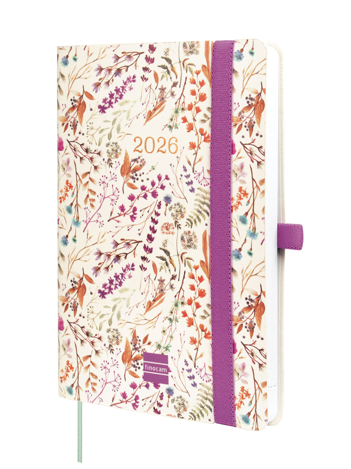 Agenda 16 meses septiembre 2025-diciembre 2026 Capri F4-118x168 mm semana vista horizontal Happy Finocam catalán Multicolor-1
