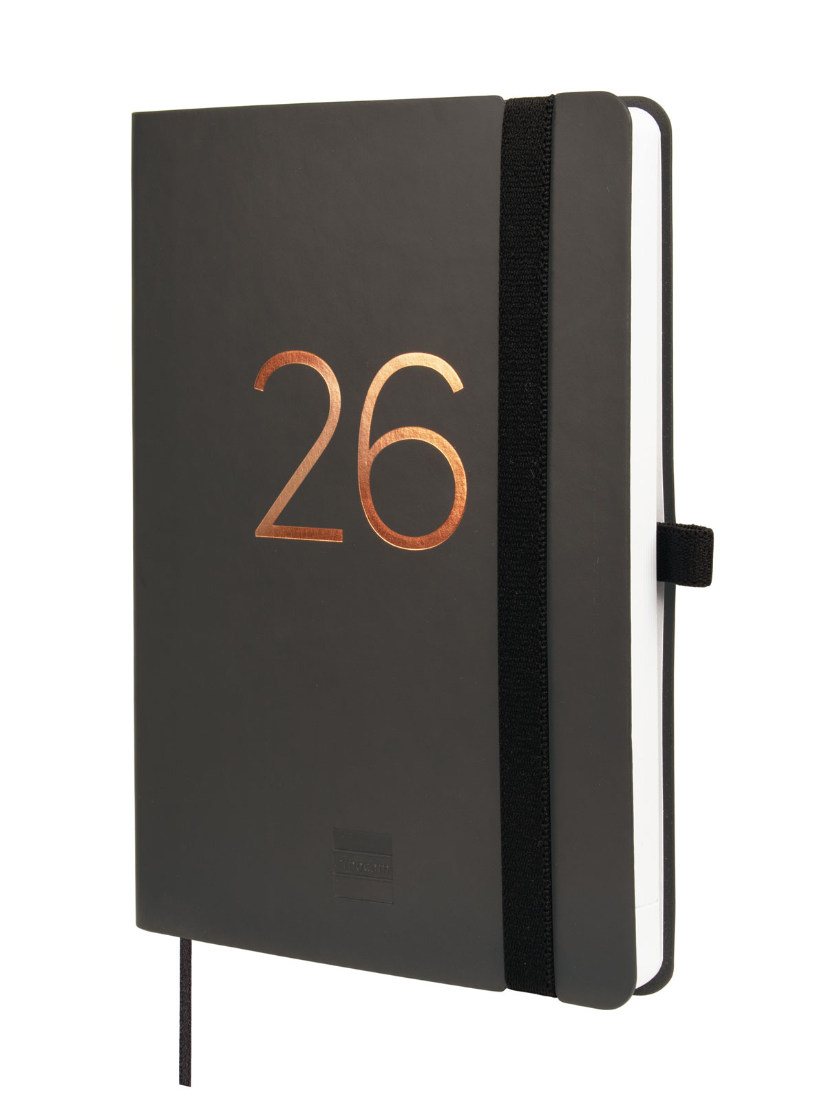 Agenda 16 meses septiembre 2025-diciembre 2026 Capri F4-118x168 mm semana vista horizontal Finocam negro catalán Negro-1