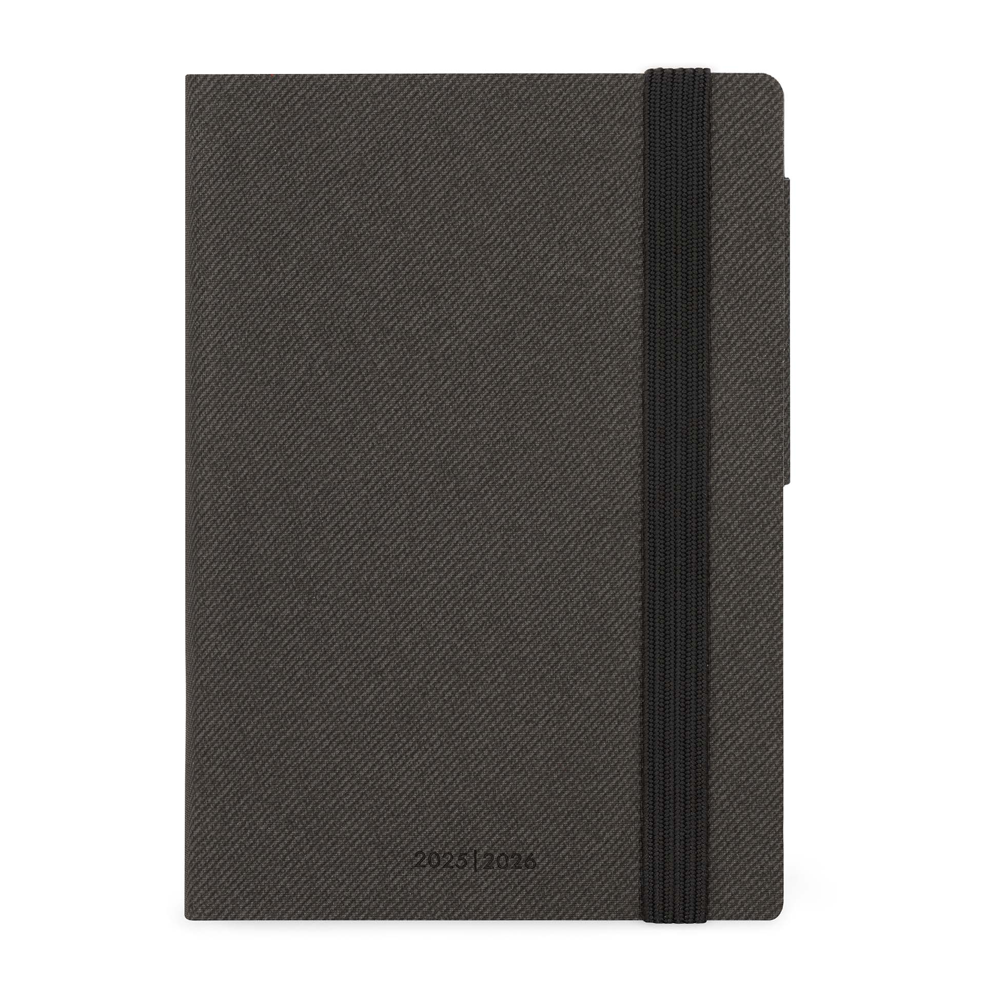 Agenda semana vista 16 meses 25/26 small Legami Deep Graphite Multilingüe Negro-1