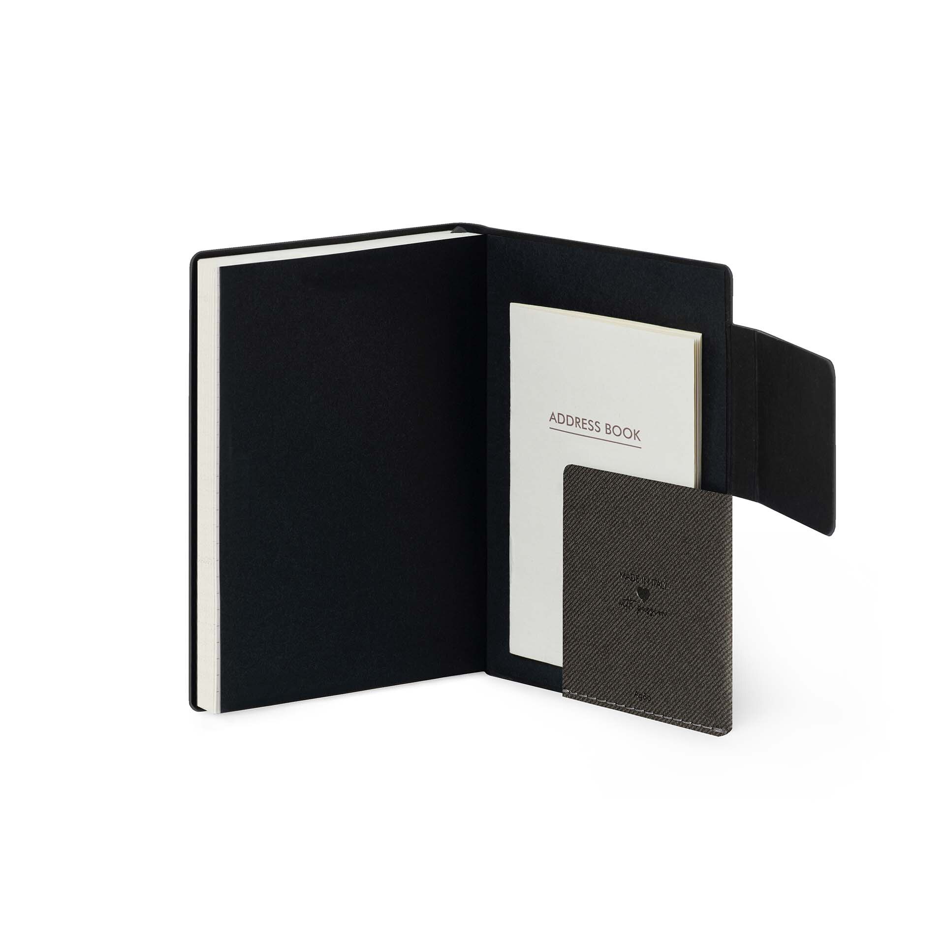 Agenda semana vista 16 meses 25/26 small Legami Deep Graphite Multilingüe Negro-5