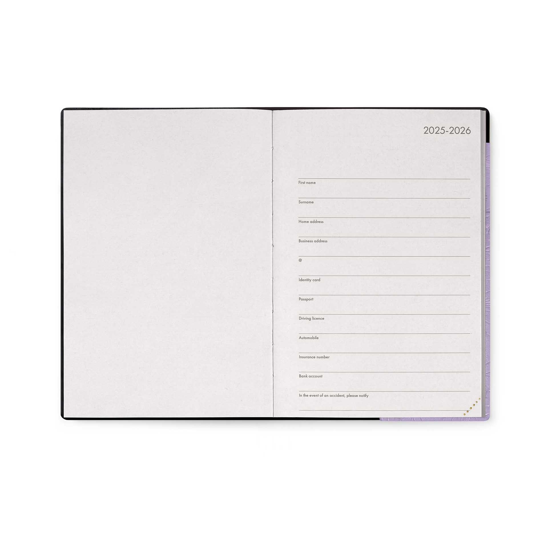 Agenda semana vista 16 meses 25/26 medium Legami Mystic Lilac Multilingüe Lila-2