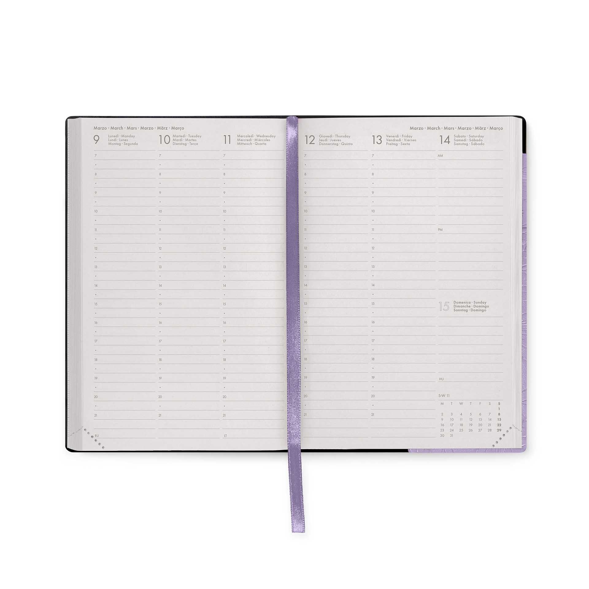 Agenda semana vista 16 meses 25/26 medium Legami Mystic Lilac Multilingüe Lila-3