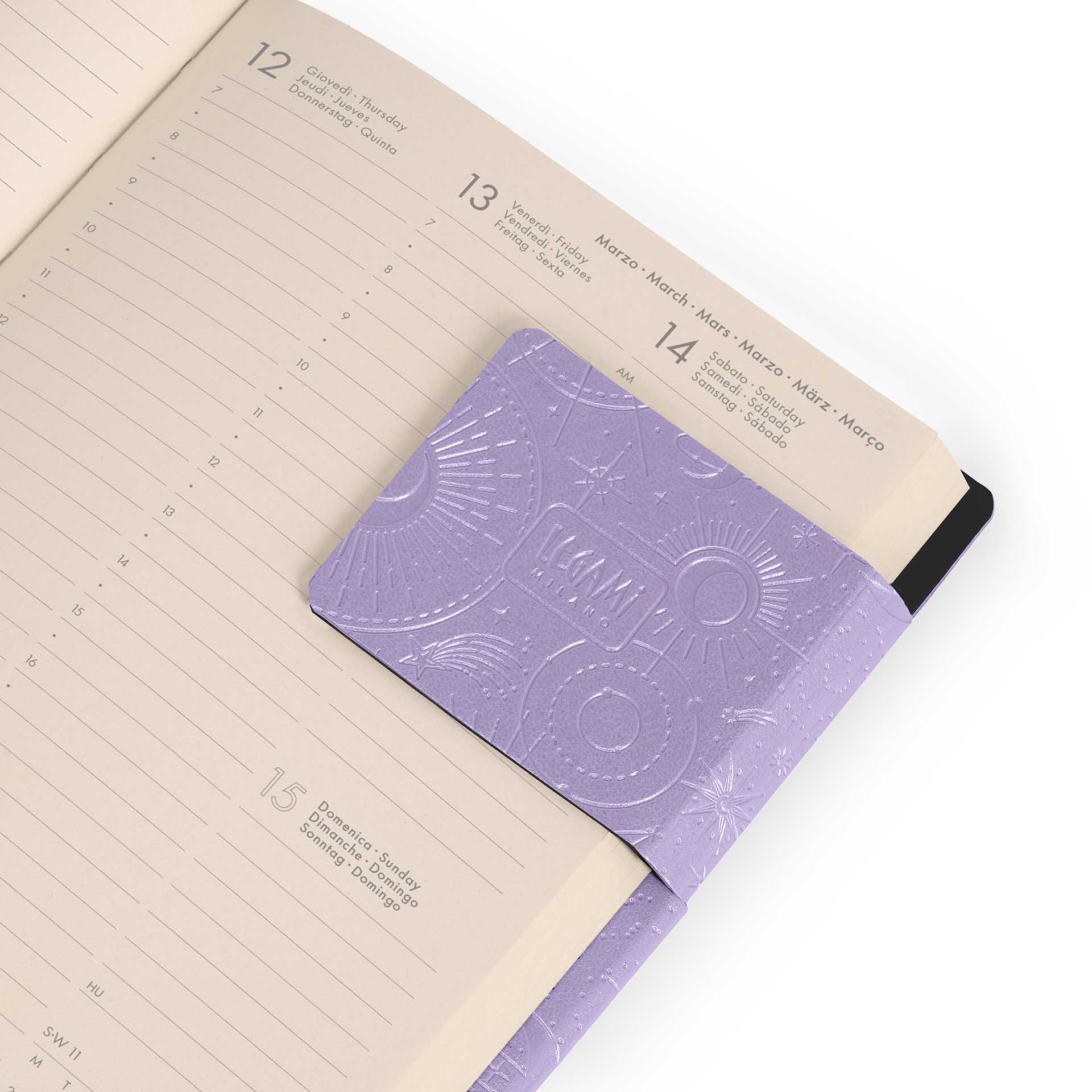 Agenda semana vista 16 meses 25/26 medium Legami Mystic Lilac Multilingüe Lila-6