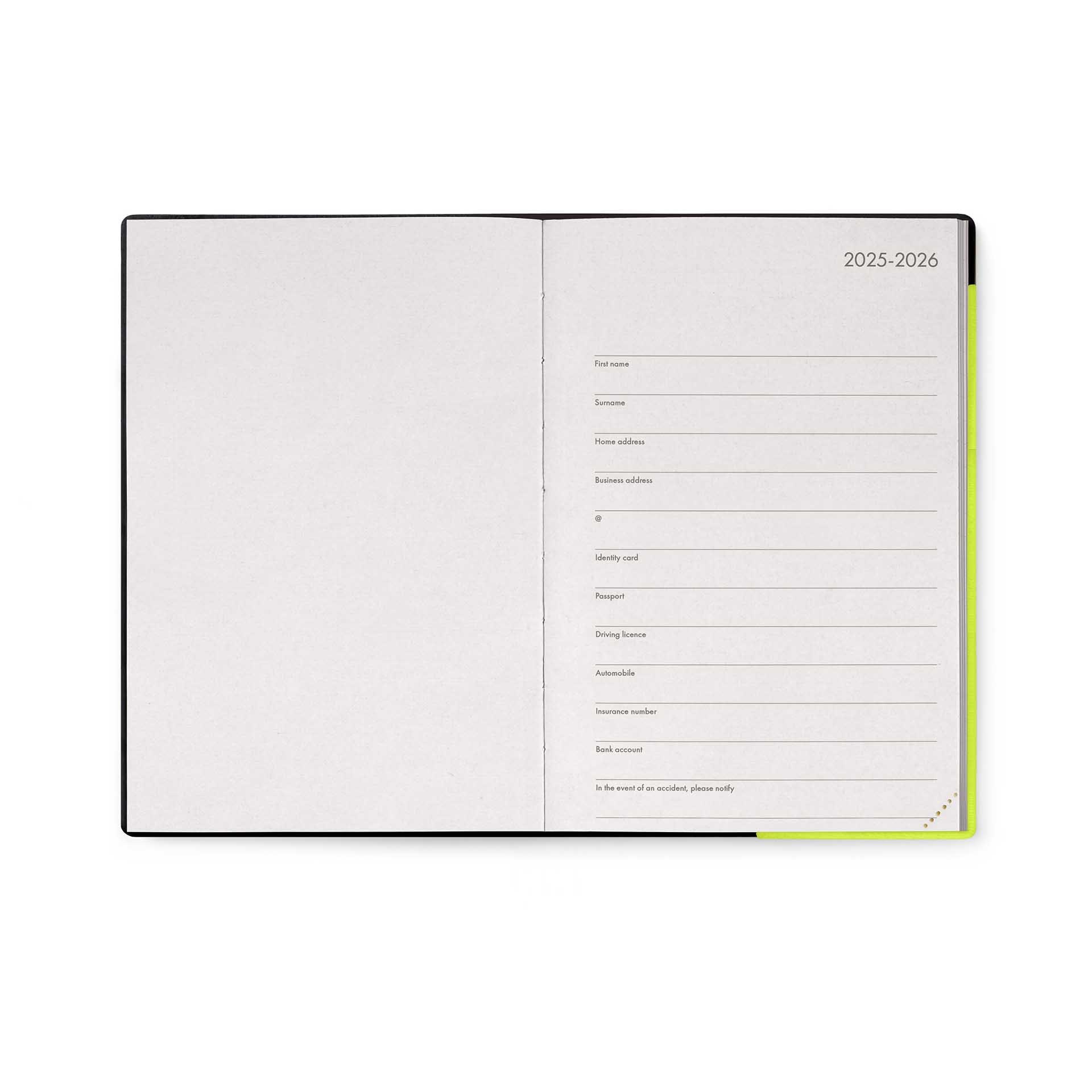 Agenda semana vista 16 meses 25/26 medium Legami Chartreuse Multilingüe Lima-2