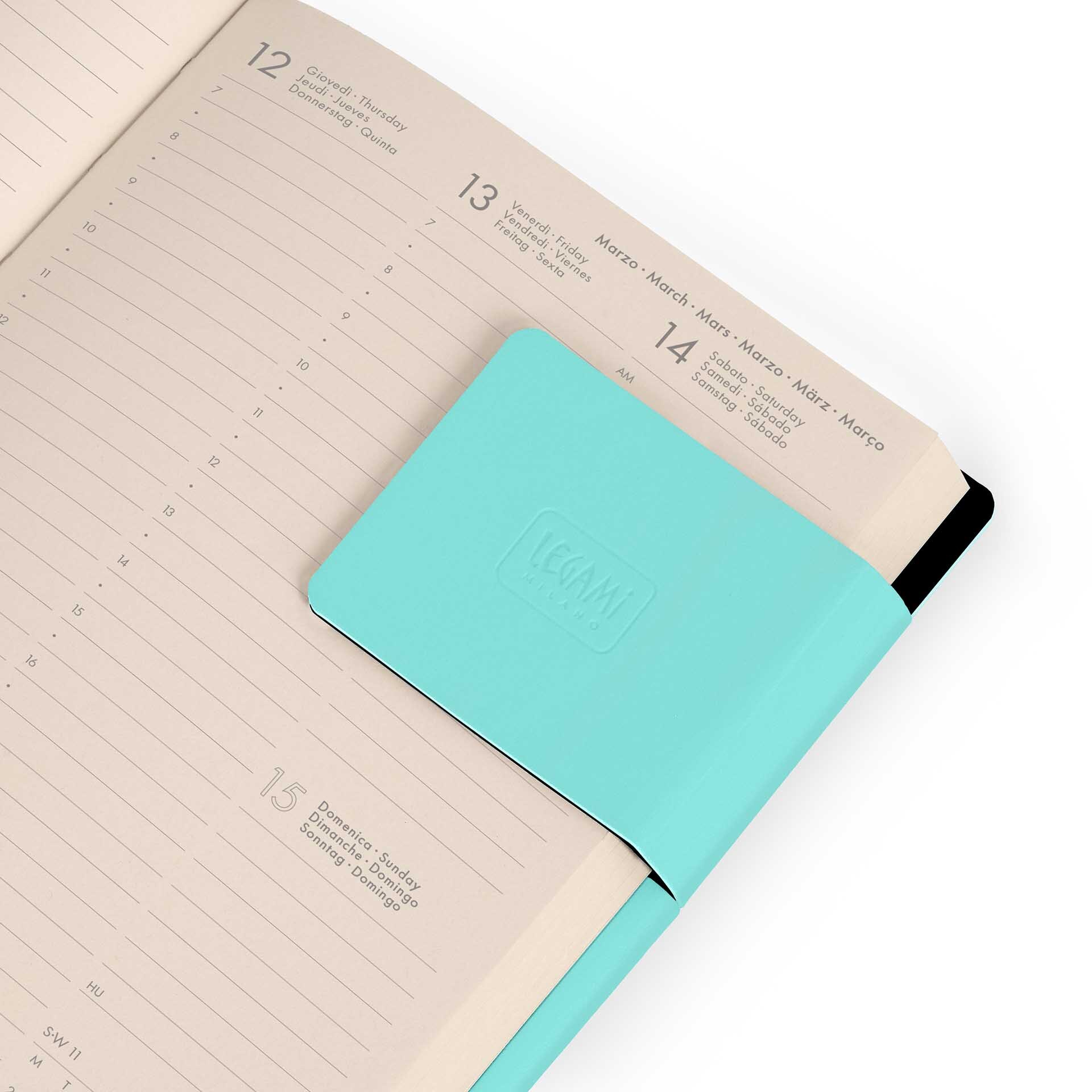 Agenda semana vista 16 meses 25/26 medium Legami Aquatic Awe Multilingüe Verde-6